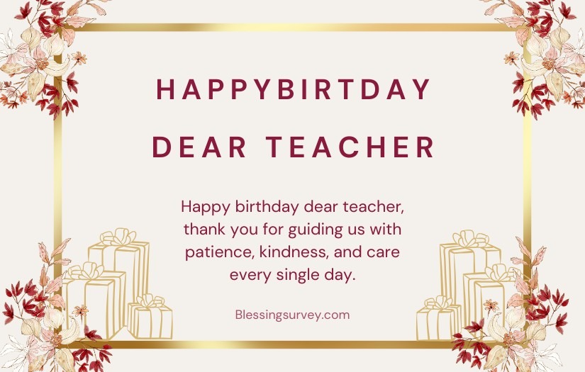 Birthday Wishes For Teacher