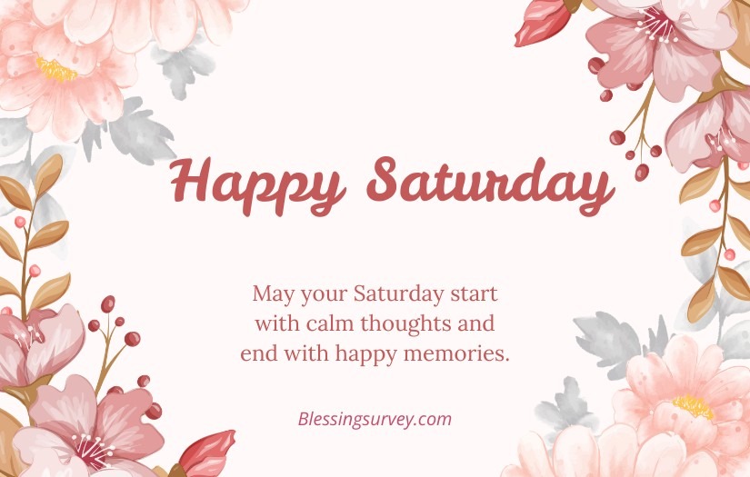 Good Saturday Morning Blessings