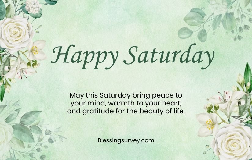 Thankful Happy Saturday Blessings