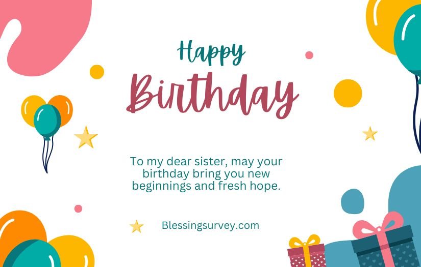 Blessing Birthday Wishes For Sister
